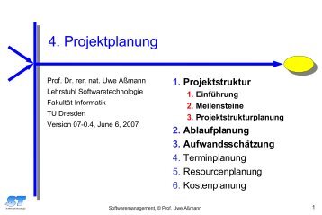 4. Projektplanung - Www-st.inf.tu-dresden.de