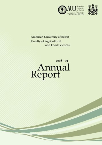 FAFS 2008 - 09 Annual Report - American University of Beirut