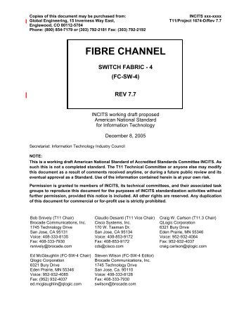 FIBRE CHANNEL - T11