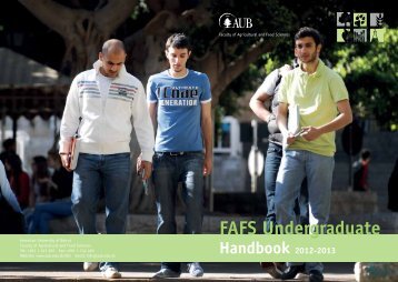 FAFS Undergraduate Manual - American University of Beirut