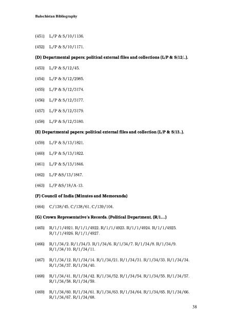 Balochistan Bibliography