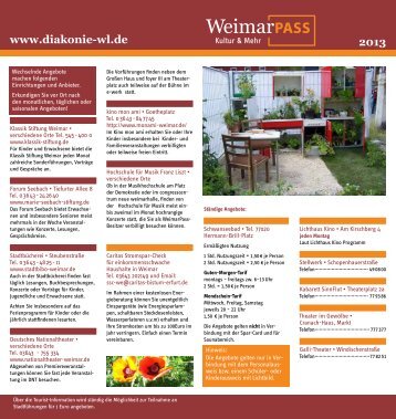 Weimarpass Flyer 2013 - Stadt Weimar