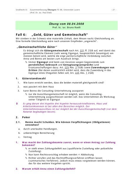 ZGB II - Studentische Organisationen Uni Luzern