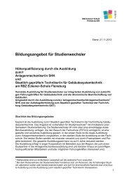 Bildungsangebot Anlagenmechanker FS-GST 121121