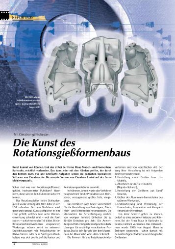 Die Kunst des Rotationsgießformenbaus - Cimatron