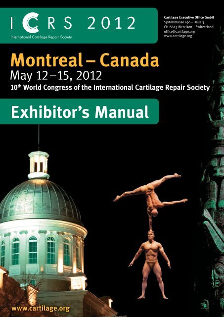 Exhibitor's Manual - International Cartilage Repair Society