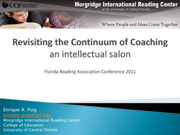 Revisiting the Continuum of Coaching - College of Education ...