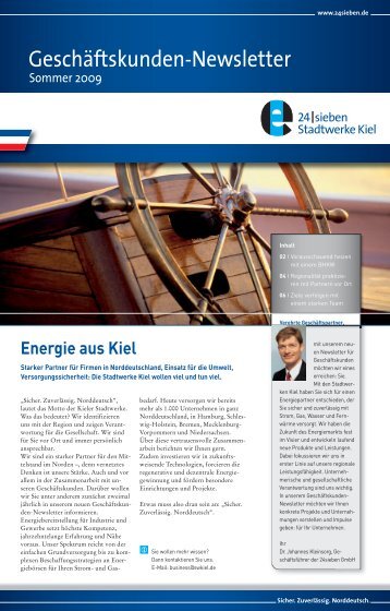 Geschäftskunden-Newsletter - Stadtwerke Kiel