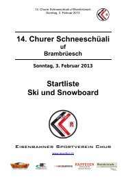 Startliste Schneeschüali 2013 (.pdf) - ESV Chur