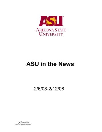 asu in the news 02-06-08 to - ASU News - Arizona State University