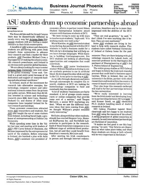 asu in the news 02-06-08 to - ASU News - Arizona State University