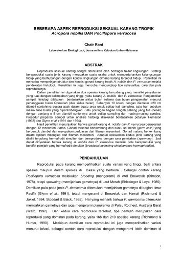 Reproduksi Seksual karang (Chair Rani).pdf - unhas repository ...