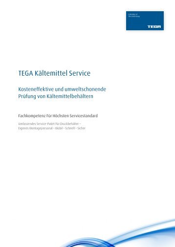 Prüfung von Kältemittelbehältern - Tega