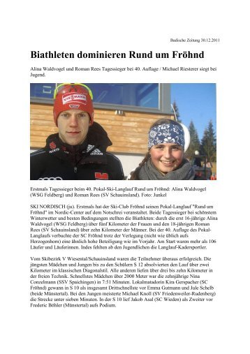 Biathleten dominieren Rund um Fröhnd - Skiclub Hinterzarten