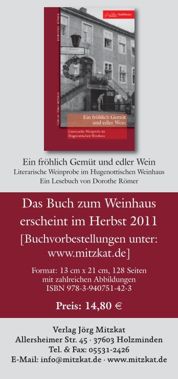 Verlagsflyer (PDF) - Weinhaus Römer - Bad Karlshafen