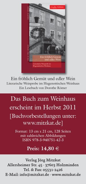 Verlagsflyer (PDF) - Weinhaus Römer - Bad Karlshafen