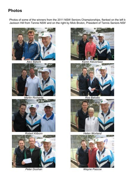 Skybridge Tennis Seniors NSW State Championships 2011