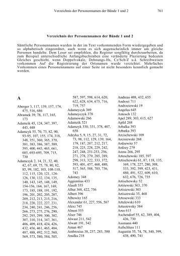 Verzeichnis der Personennamen - vffow-buchverkauf.de