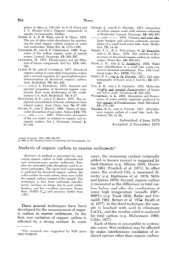 FROELICH, P. N. Analysis of organic carbon in marine ... - ASLO