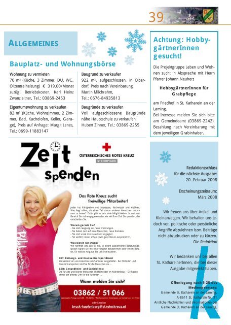 HORUK Ausgabe 6 - Gemeinde St. Katharein an der Laming