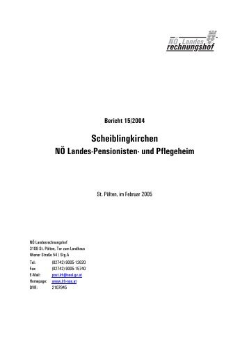 Scheiblingkirchen, NÖ Landes-Pensionisten- und Pflegeheim