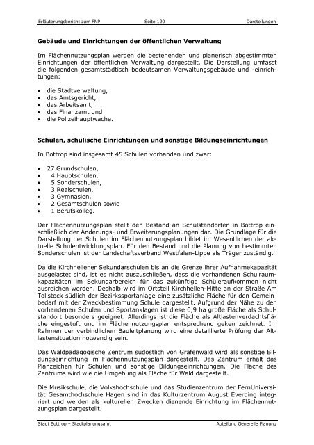 Erläuterungen zum Flächennutzungsplan - Bottrop