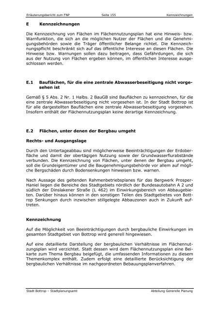 Erläuterungen zum Flächennutzungsplan - Bottrop