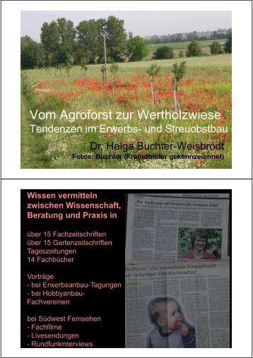 Vom Agroforst zur Wertholzwiese - Baden-Württemberg