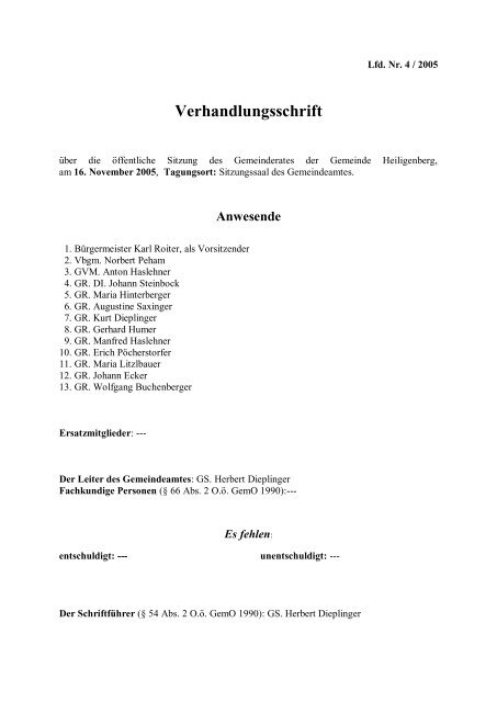 Gemeinderatssitzung 4/2004 (57 KB) - .PDF - Heiligenberg