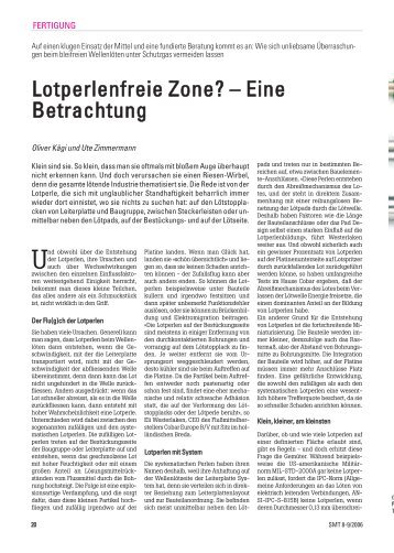Lotperlenfreie Zone? – Eine Betrachtung - EPM Handels AG