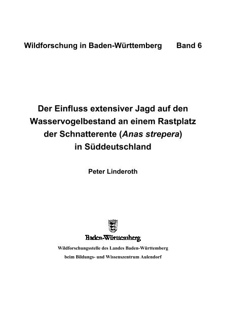 Der Einfluss extensiver Jagd auf den Wasservogelbestand am