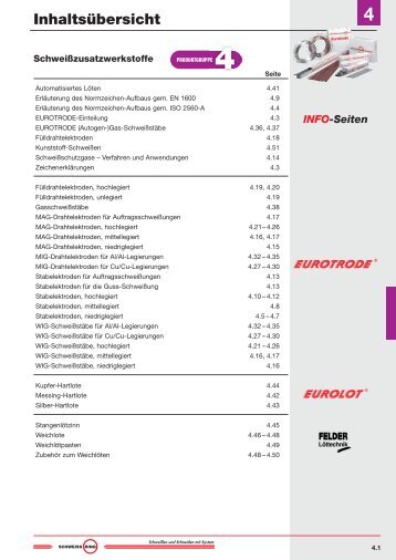 4 Schweißzusatzwerkstoffe - Wilhelm Krahn GmbH
