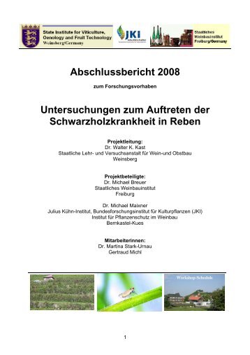 Abschlussbericht 2008 Untersuchungen zum Auftreten der ...