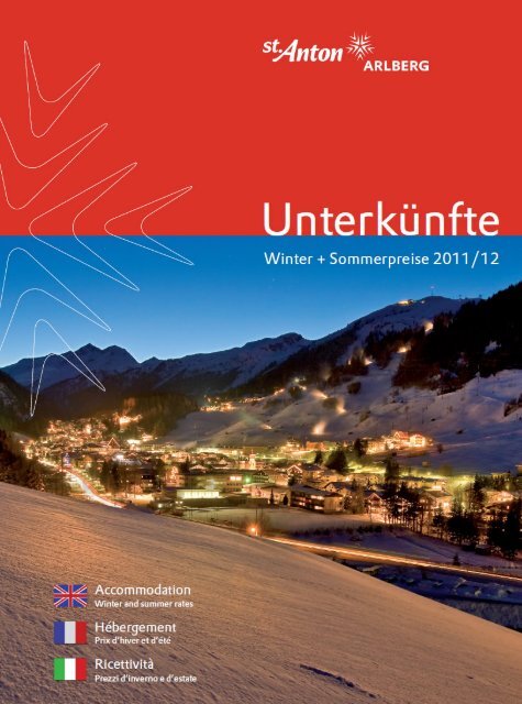 St. Anton am Arlberg - Gastgeberkatalog Winter/Sommer (2011/2012)