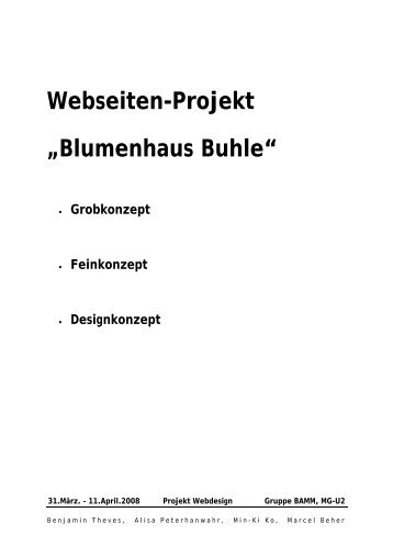 zum Konzept vom Blumenhaus Buhle - Alisa Peterhanwahr