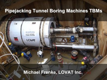 Pipejacking Tunnel Boring Machines TBMs – UW Civil And