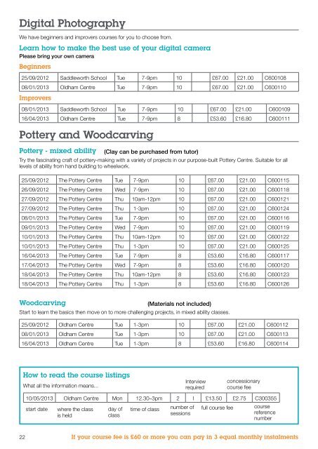 Focus on Lifelong Learning - Oldham Council