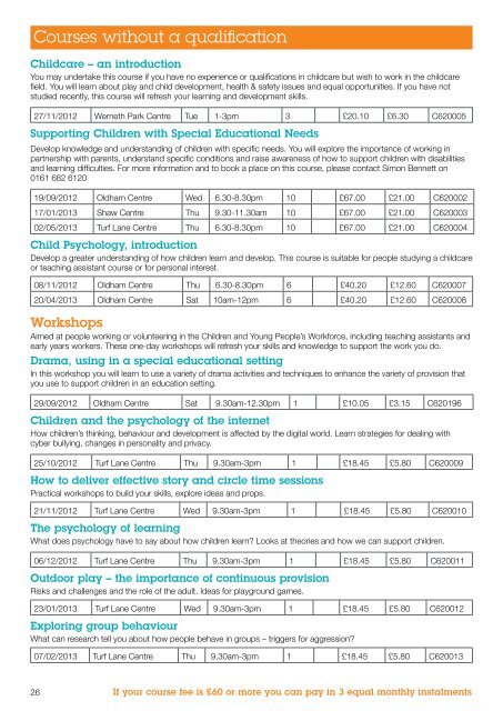 Focus on Lifelong Learning - Oldham Council