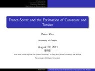 Frenet-Serret and the Estimation of Curvature and Torsion