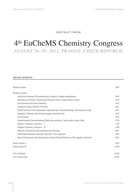 4th EucheMs chemistry congress