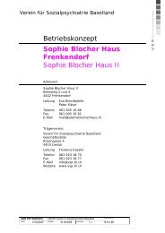 Sophie Blocher Haus Frenkendorf - VSP BL