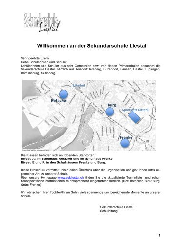 Schulbroschüre - Sekundarschule Liestal