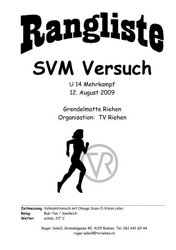 SVM Versuch - TV Riehen