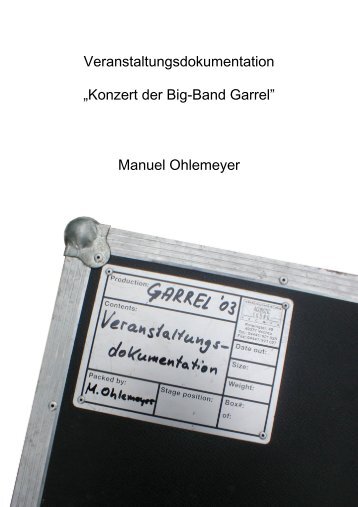 Konzert der Big-Band Garrel - Lange & Ohlemeyer