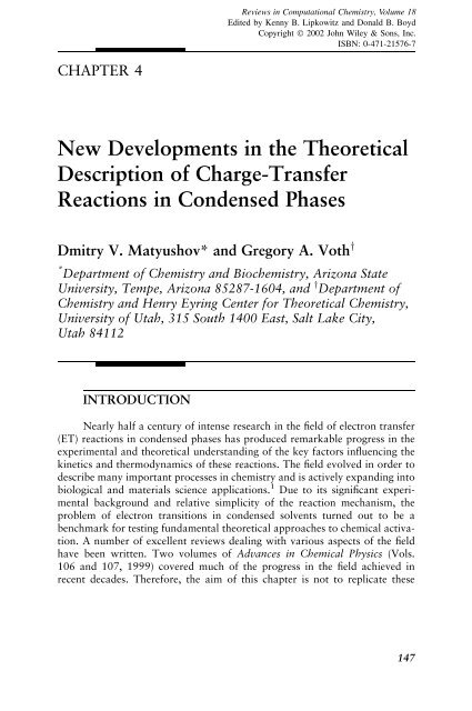 Reviews in Computational Chemistry Volume 18