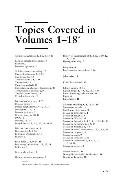 Reviews in Computational Chemistry Volume 18