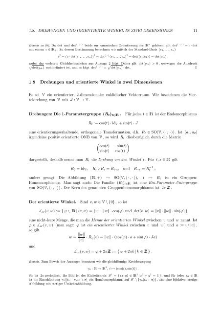 Kurven und Flächen Sebastian Klein - Lehrstuhl für Mathematik III