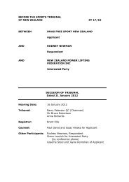 Decision (PDF, 171KB) - Sports Tribunal of New Zealand