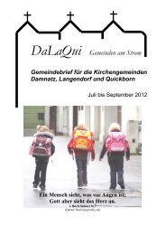 Gemeindebrief DaLaQui Juli bis September 2012 - Kirchenkreis ...