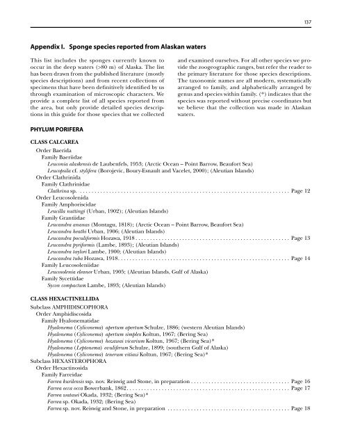 A guide to the deep-water sponges of - NMFS Scientific Publications ...